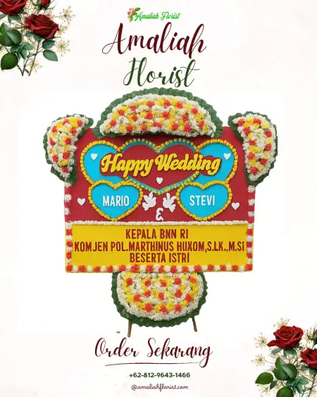 Papan Bunga Pernikahan Ngabean